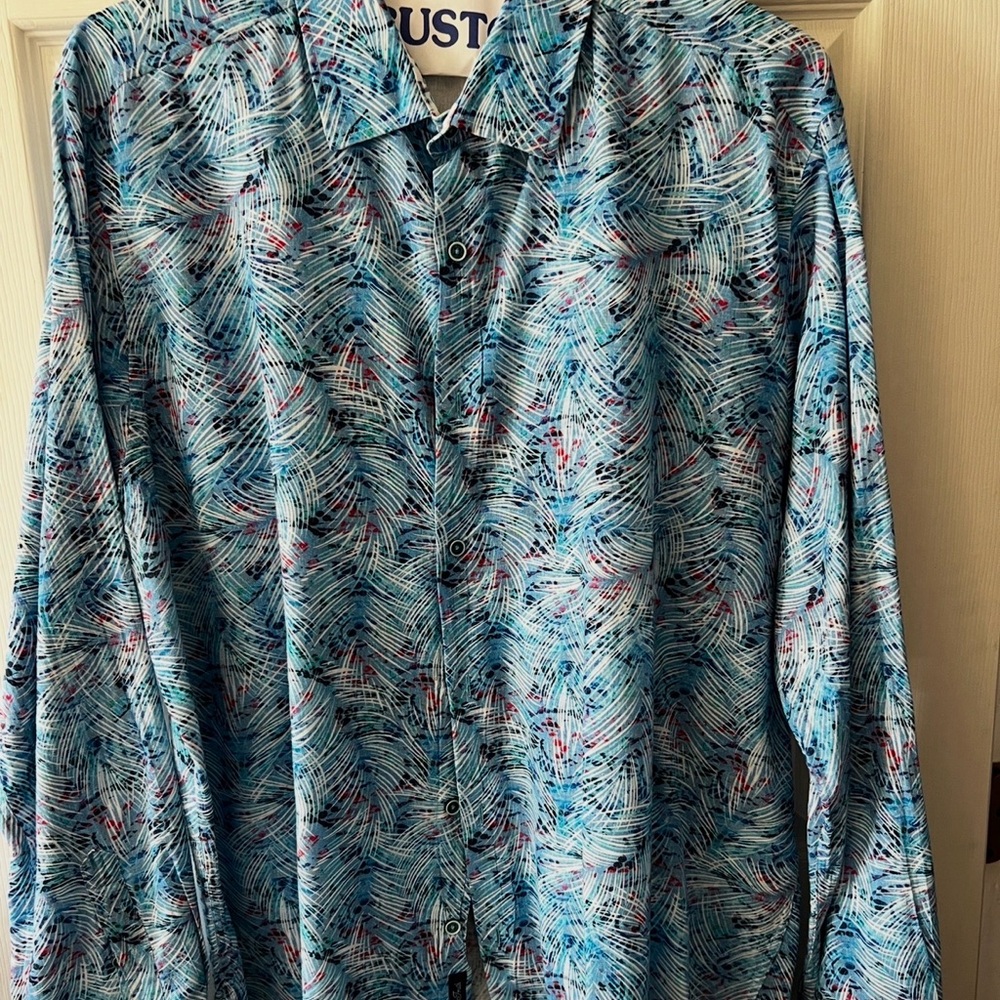 Robert Graham Blue and Red Patterned Shirt